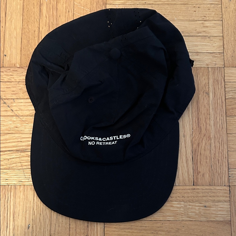 Crooks & Castles Black Baseball Cap with White Logo